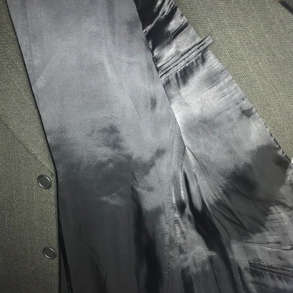 Giorgio Armani Le Collezioni Men's Wool Blazer Olive Green/Gray Size 38R - Picture 4 of 7